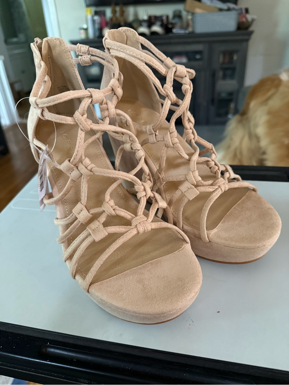 Women’s Nude Knot-Detail High Heel Sandals